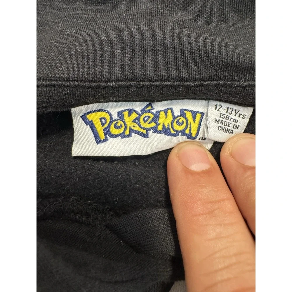 Pokemon Pikachu Black Hoodie 2023 License Gotta Catch Em All! 025 12-13 Years Sz - Picture 3 of 15